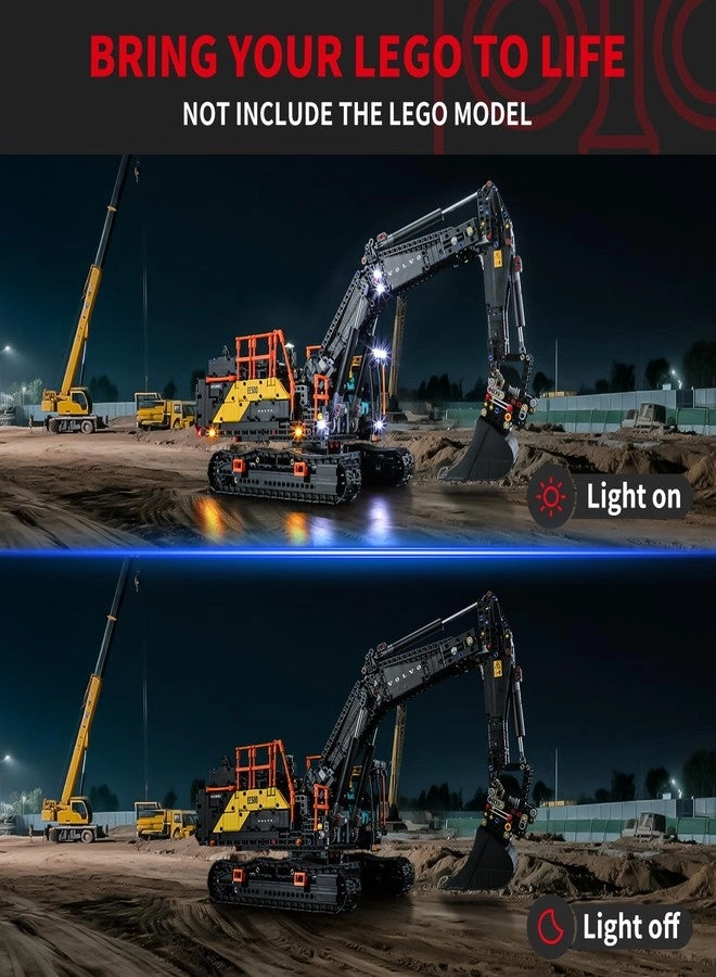 Light Kit for LEGO Technic Volvo EC500 Hybrid Excavator 42215