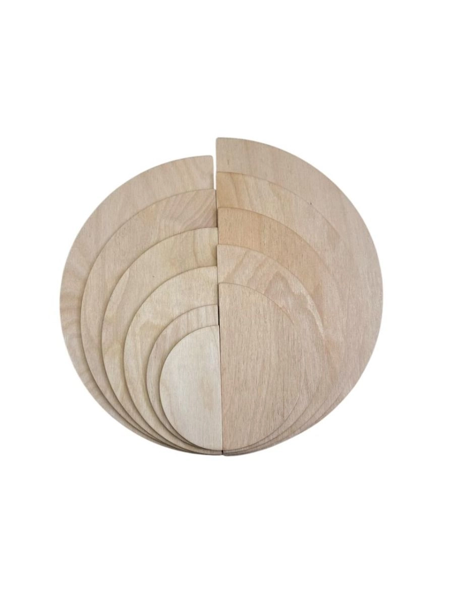 Wooden Grading Semicircles - 3 years and above 11 pieces