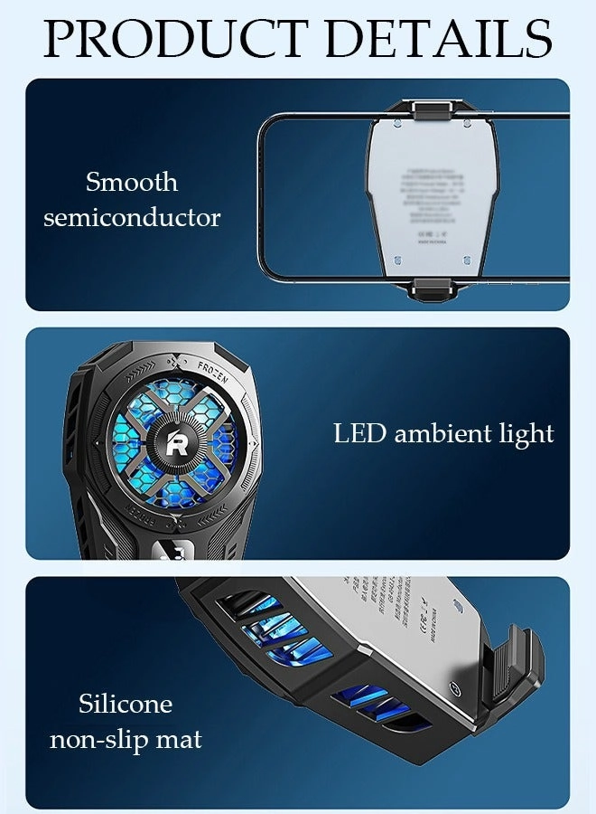 Mobile Phone Cooling Fan - Digital Display Rechargeable