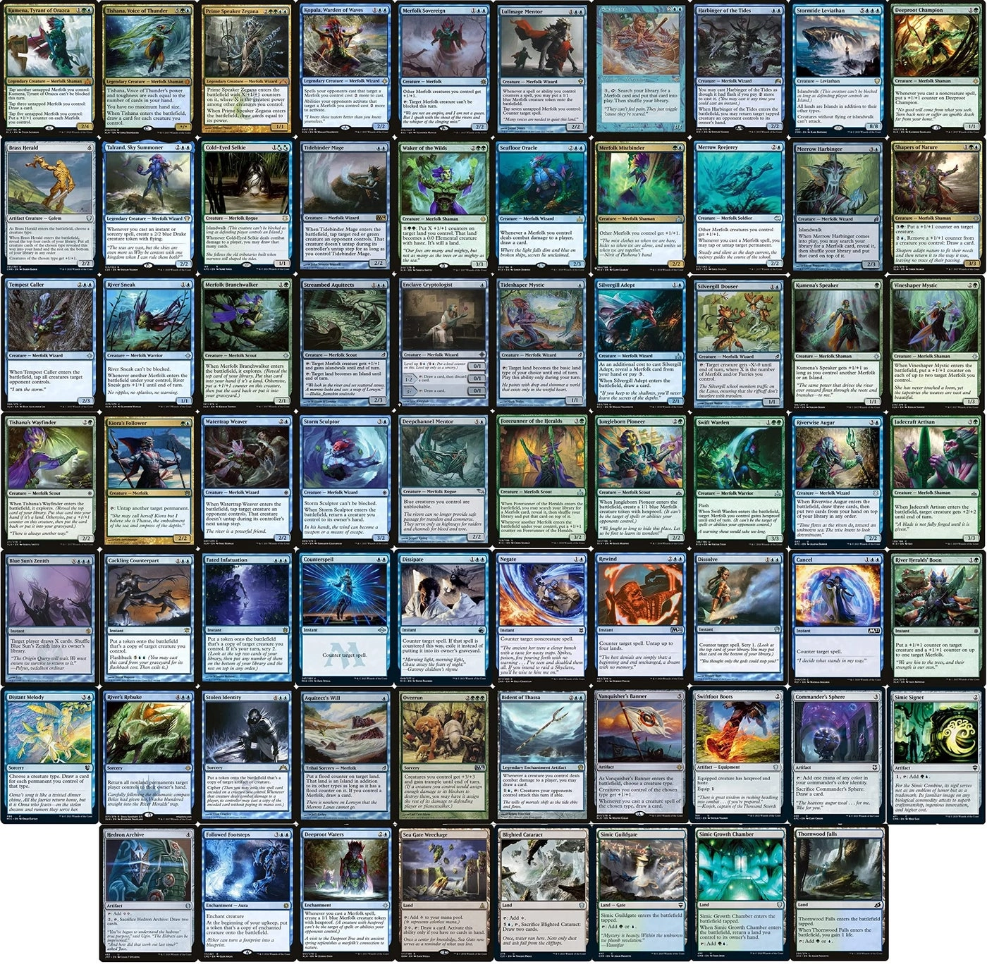 Commander Merfolk - 100 Card Elite Blue/Green