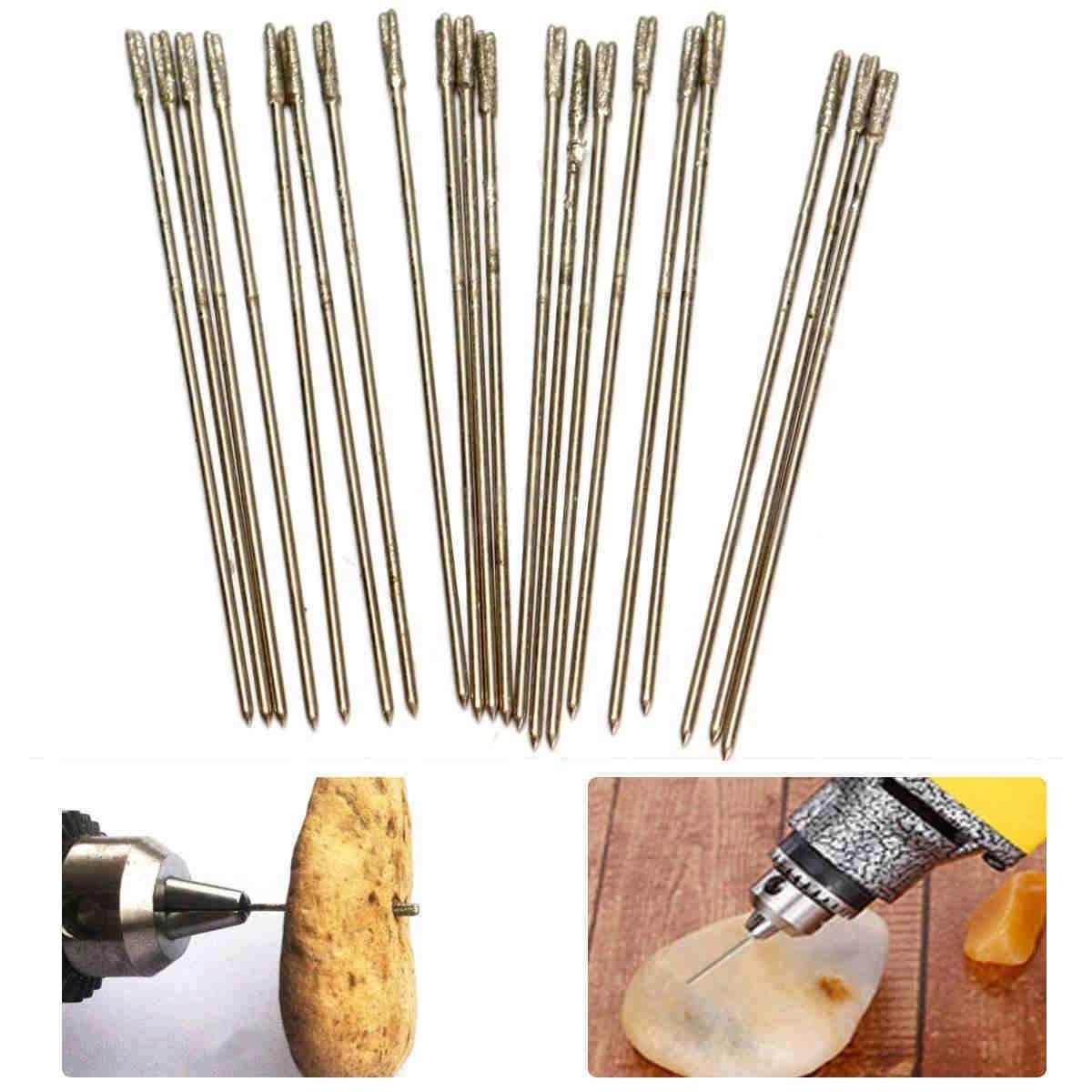 Nikou Lapidary Drill Bit - Diamond Powder 20PCS 1mm