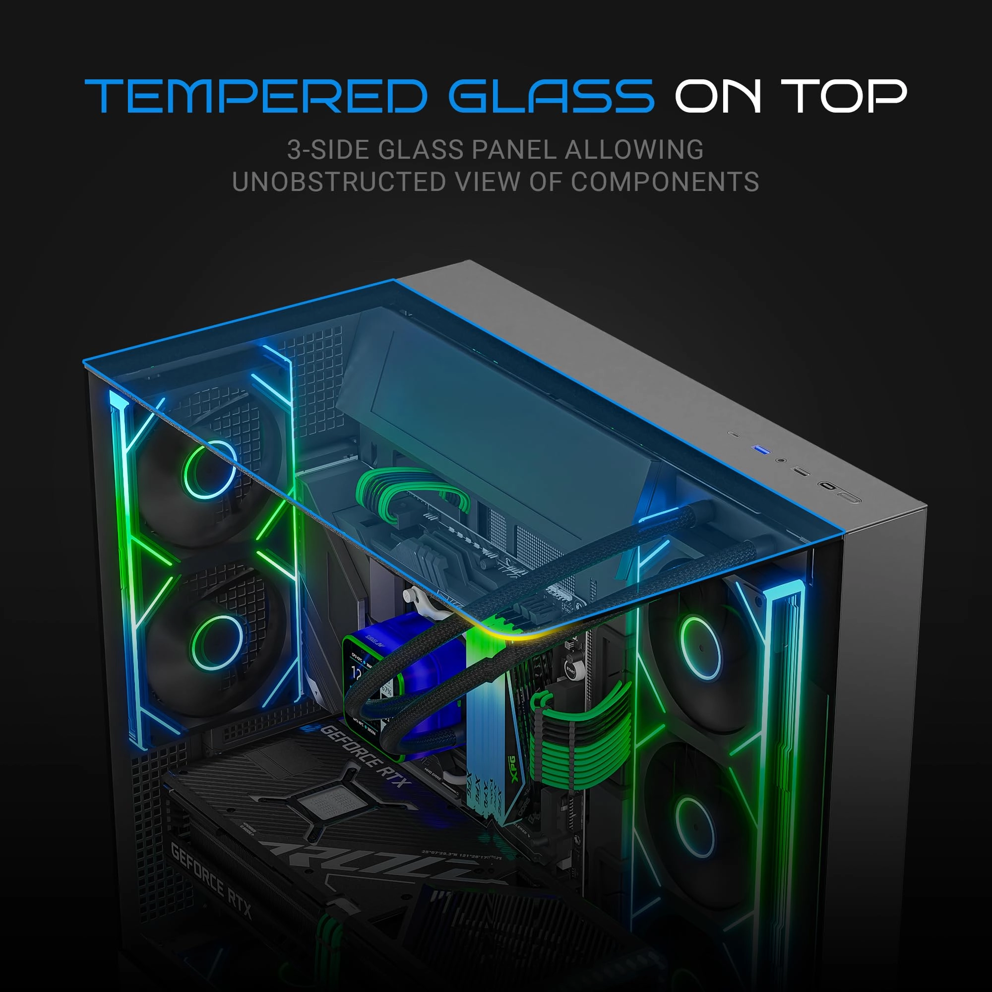 Crystal Arc Pro - Curved Front Glass Mid-Tower