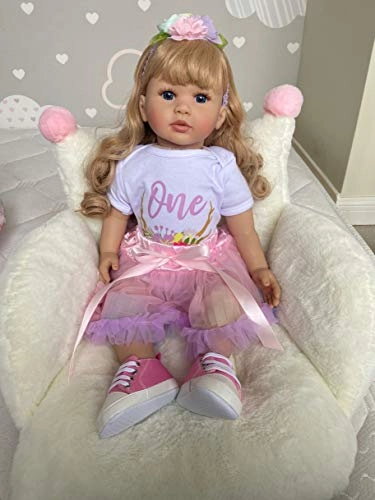 Reborn Baby Doll - 24" Vinyl Long Hair Ages 3+ Gift Box Set