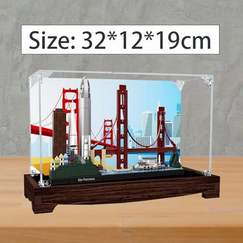 Clear Acrylic Display Case - 21043 32 x 12 x 19 cm
