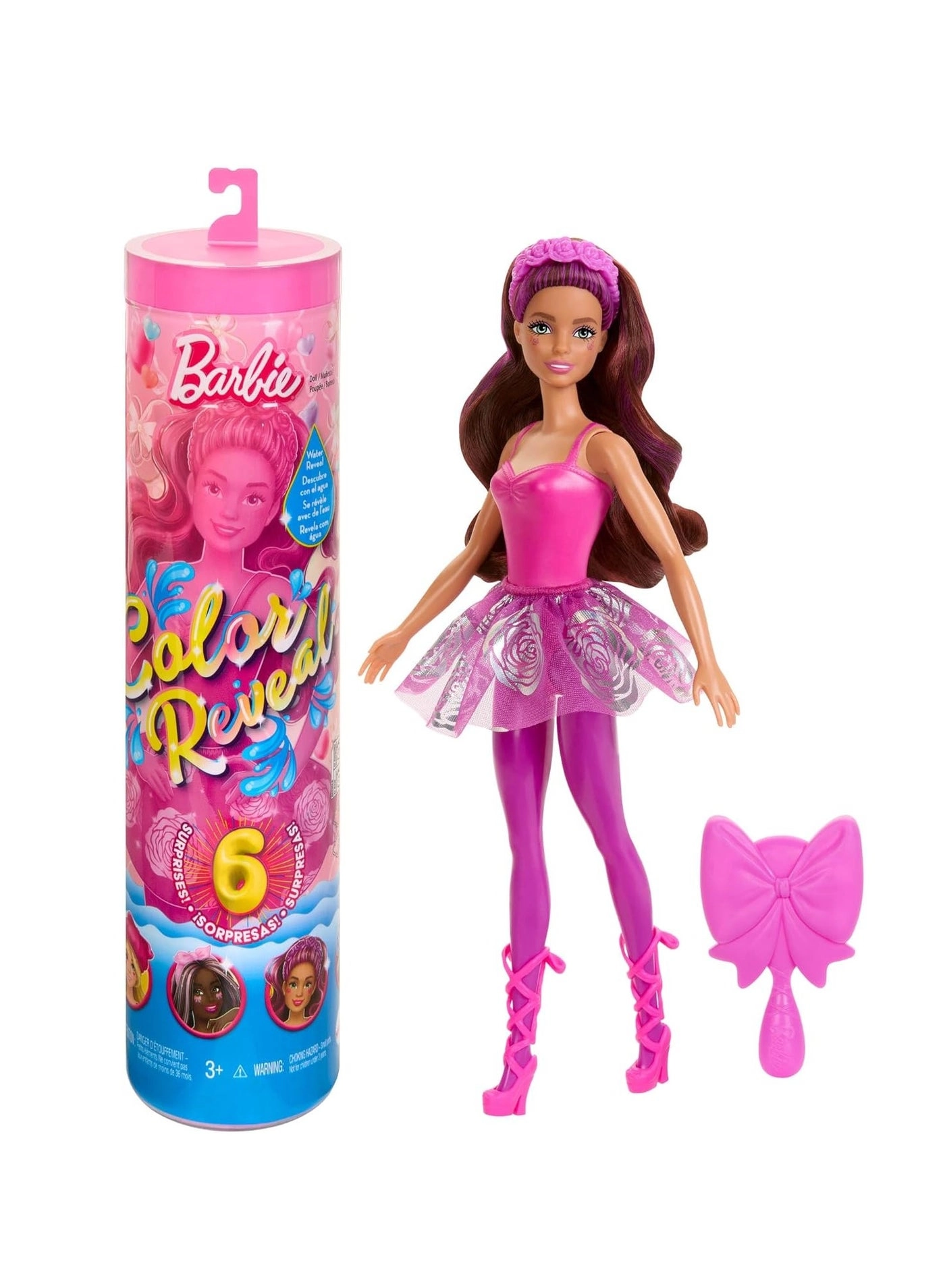 Barbie Color Reveal Ballerina - 6 Surprises Color Change Ages 3+