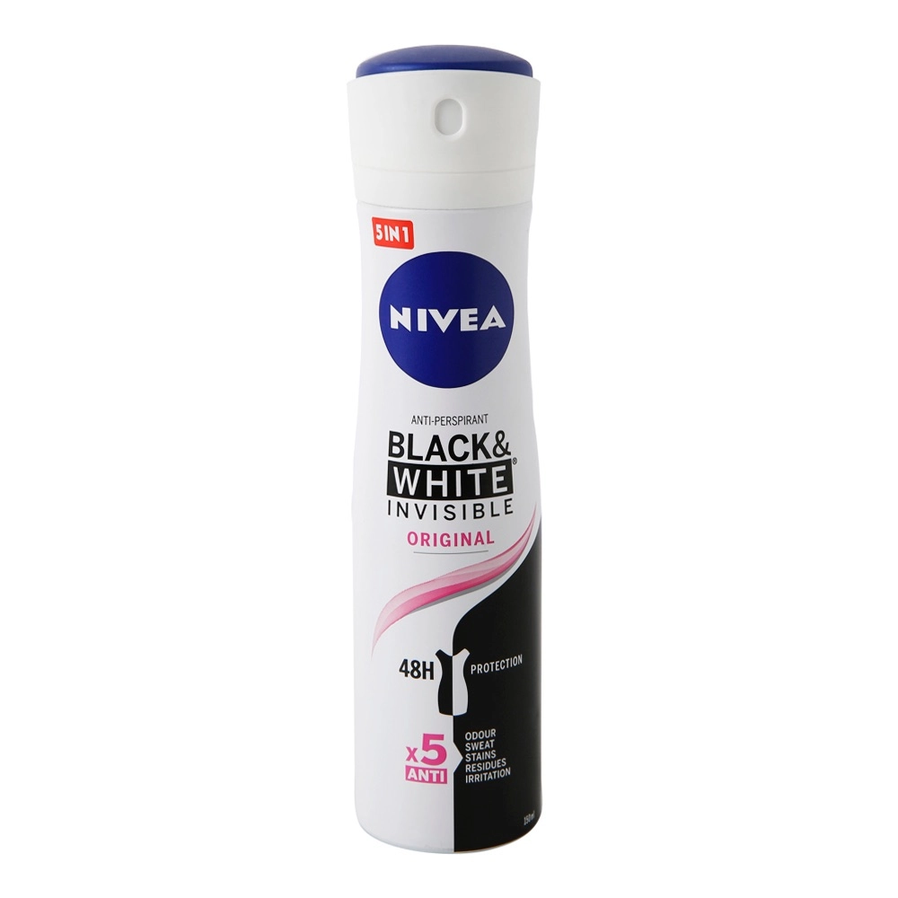 Black And White Invisible Original Antiperspirant - 150ml x 3