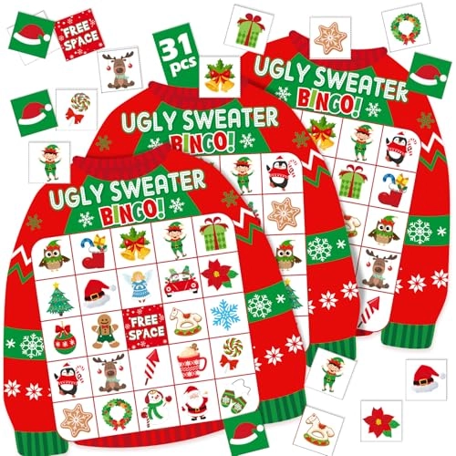 Blosssound Christmas Bingo Game - suitable for all ages 24 bingo cards