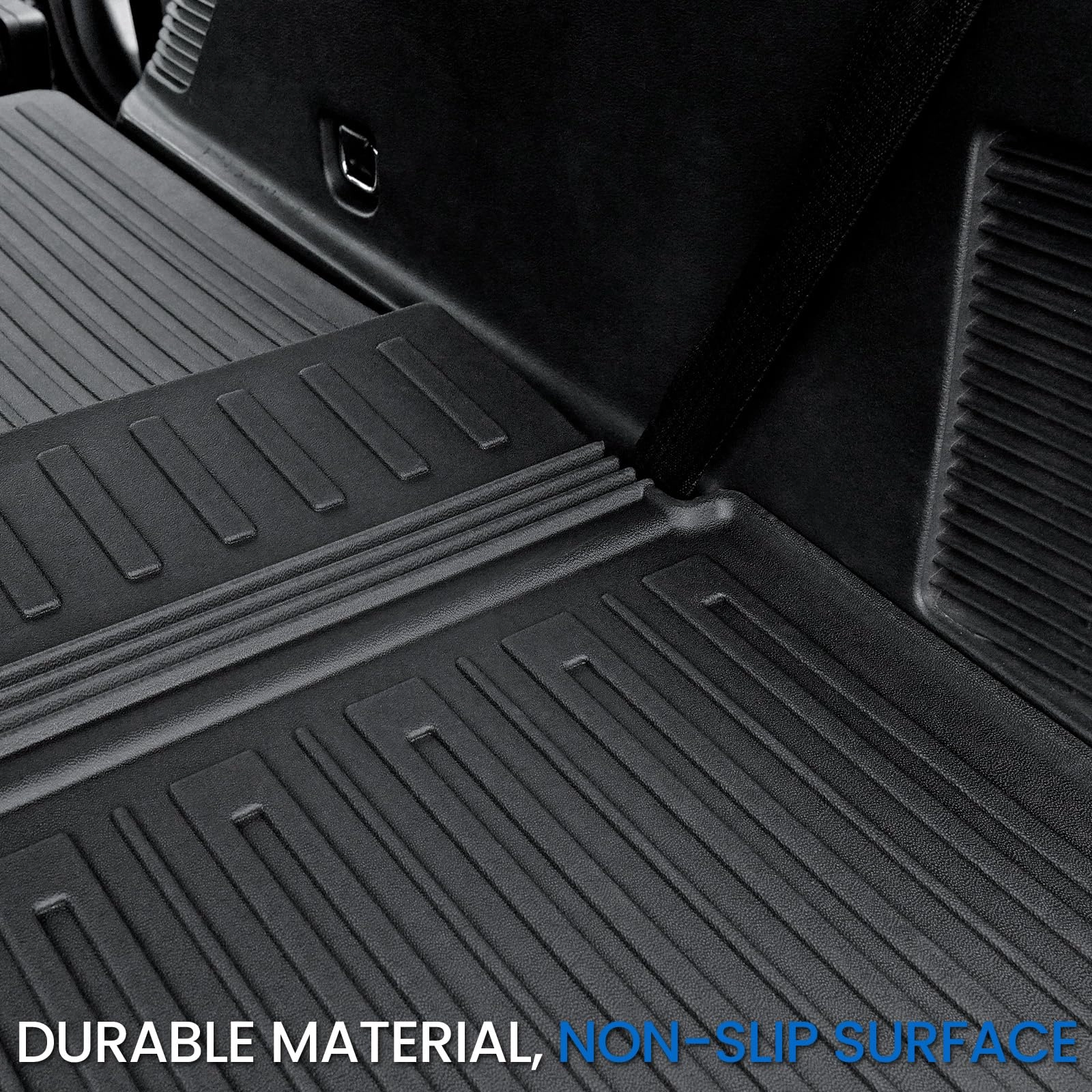 Cargo Mat - All Weather Black + 3rd Row Backrest Mat - 2018-2024 7/8 Seat