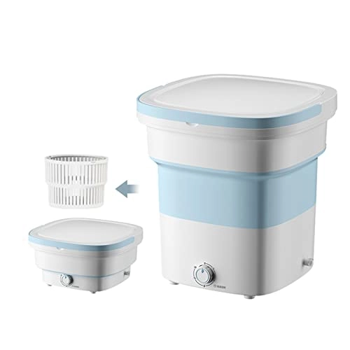 XHTONGSH غسالة قابلة للطي للطي المحمولة, غسالة صفرية اوتوماتيكية, عمل هادئ, الضوء الأزرق, ملابس داخلية غسل الملابس او عنصر صغیر, طاقة ومنطقة (Color : Green)