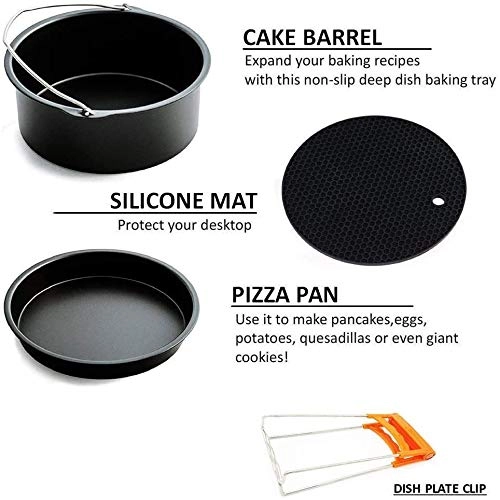 Cake Barrel + Pizza Pan + Metal Holder + Double Layer Rack + Silicone Mat - Stainless Steel 5-PCS