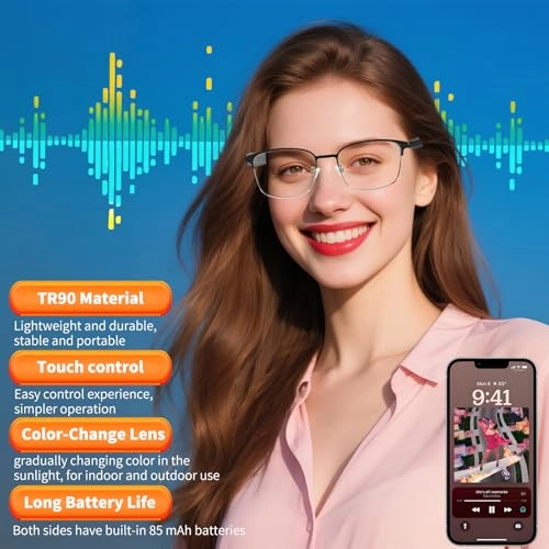 Translation Glasses - 164 Languages Color-Change Lens Bluetooth
