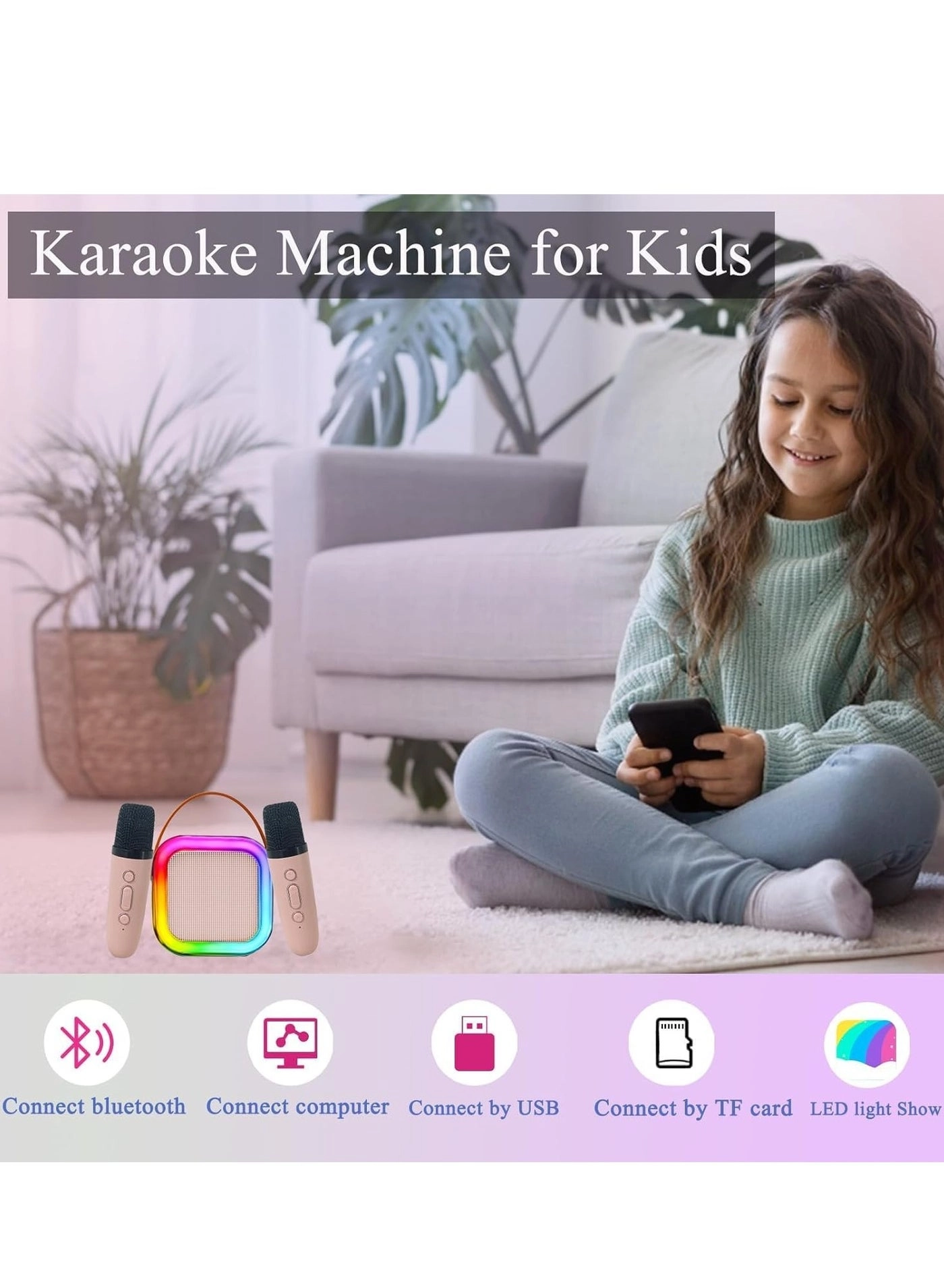 Mini Karaoke Machine - Ages 4-12 and Up