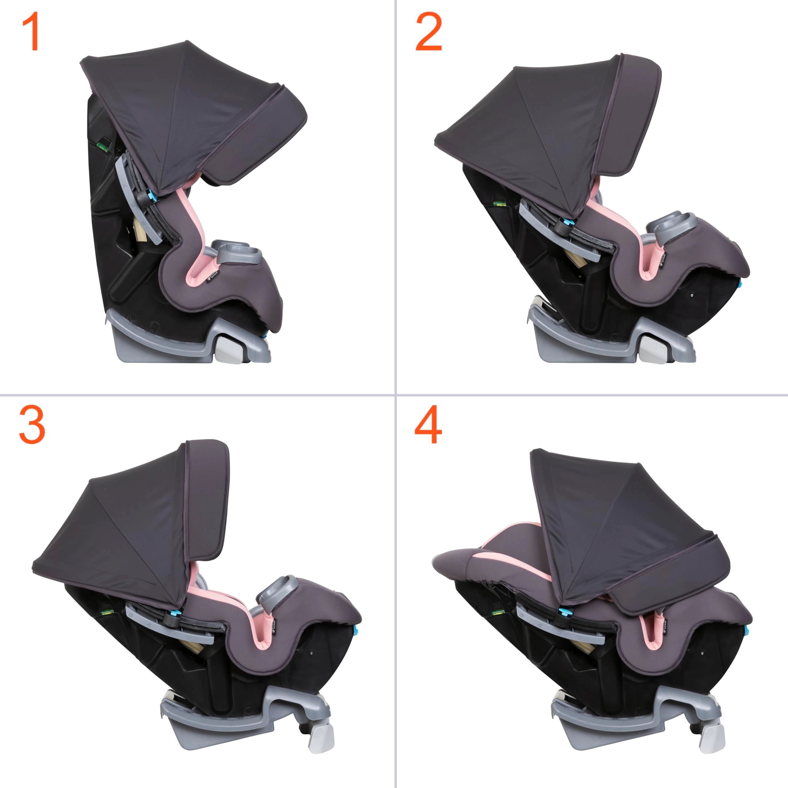 CoverMe - 4-In-1 Convertible Car Seat Quartz Pink