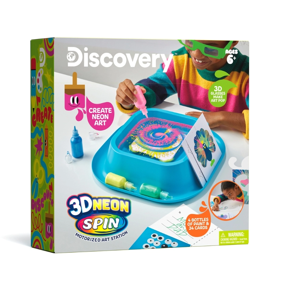 3D Neon Spin Motorized Art Station - 6+ years
