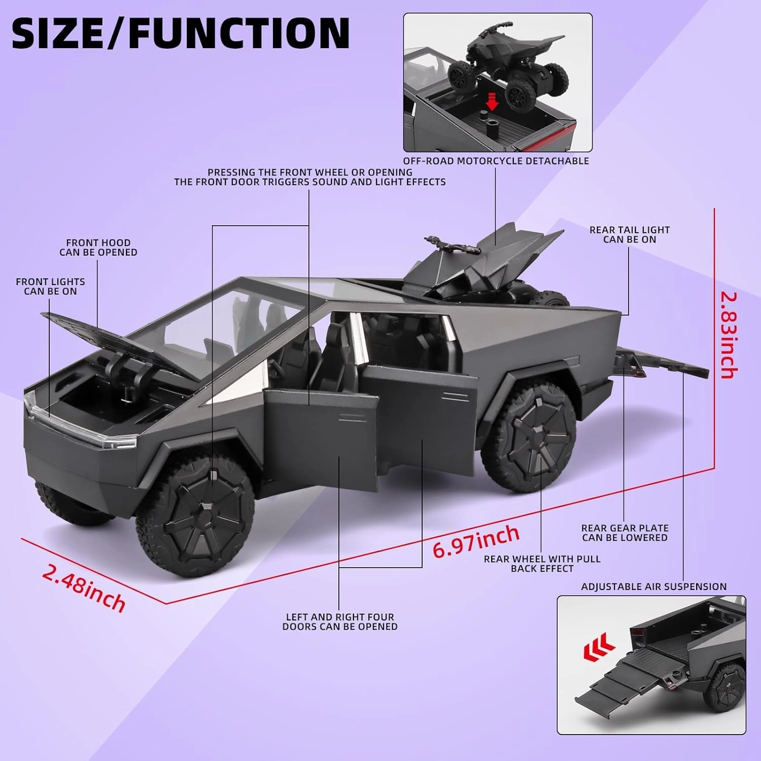Tesla Pickup Trailer - 1:32 1pcs