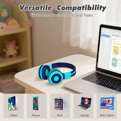 JH-712 - Kids Bluetooth Mint+Grey