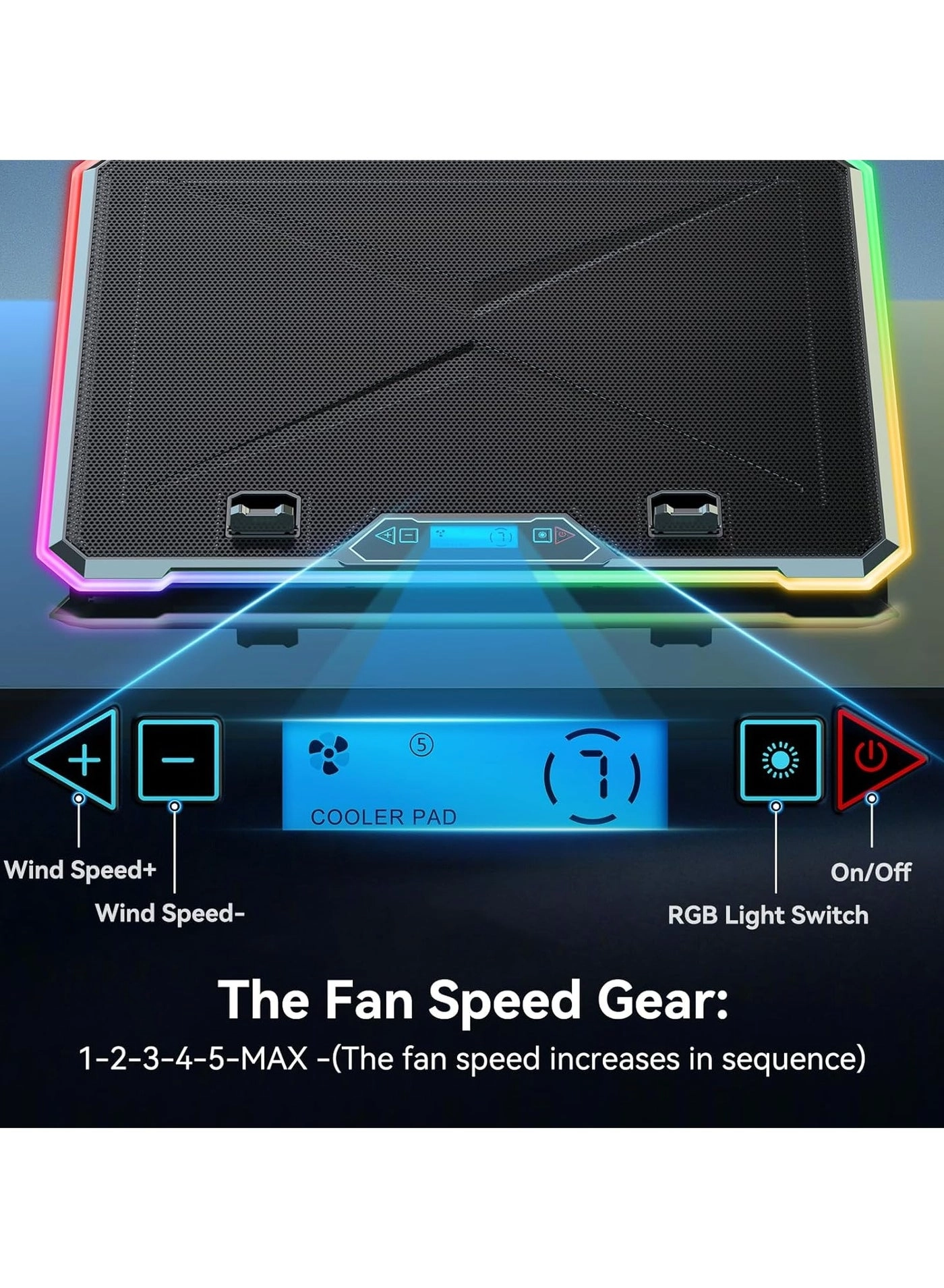 Laptop Cooling Pad - 13 Fans 15.6-17.3 inch