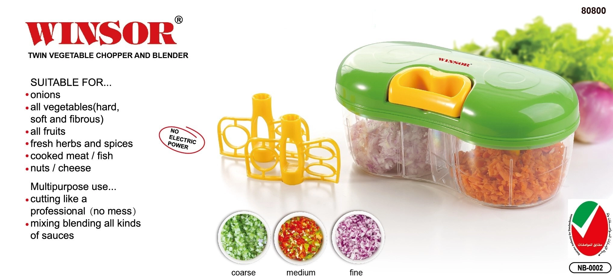 TWIN VEGETABLE CHOPPER AND BLENER