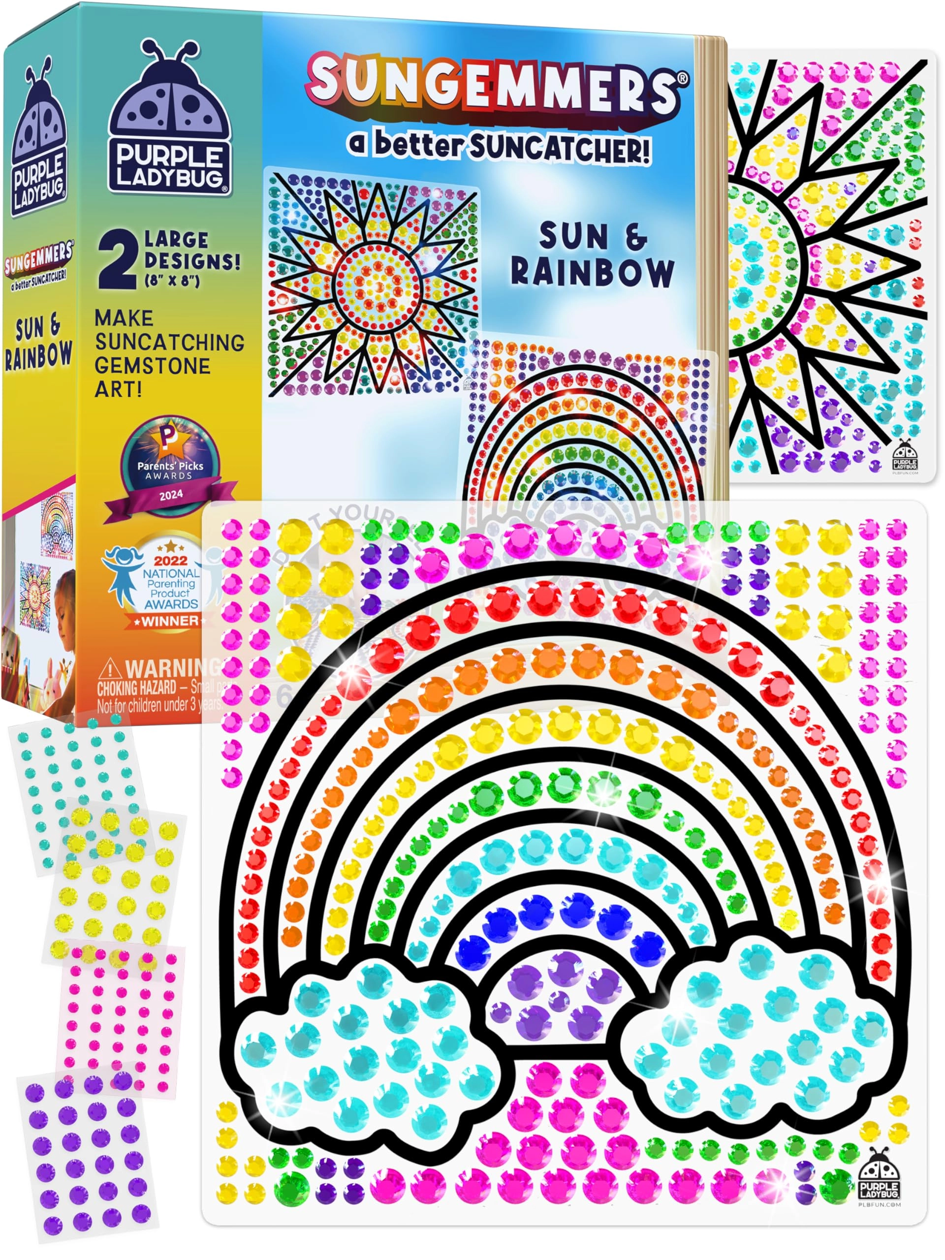 purple ladybug SunGemmers - Brighten up your space with dazzling rainbow suncatchers for creative kids., Bring joy with interactive craft kits, perfect for festive decorations and gifts., Encourage artistic expression with fun, mess-free gem art projects for all ages., Engage young minds through hands-on creativity with vibrant window art systems, Explore the magic of sunlight and creativity with enchanting suncatcher design… 2