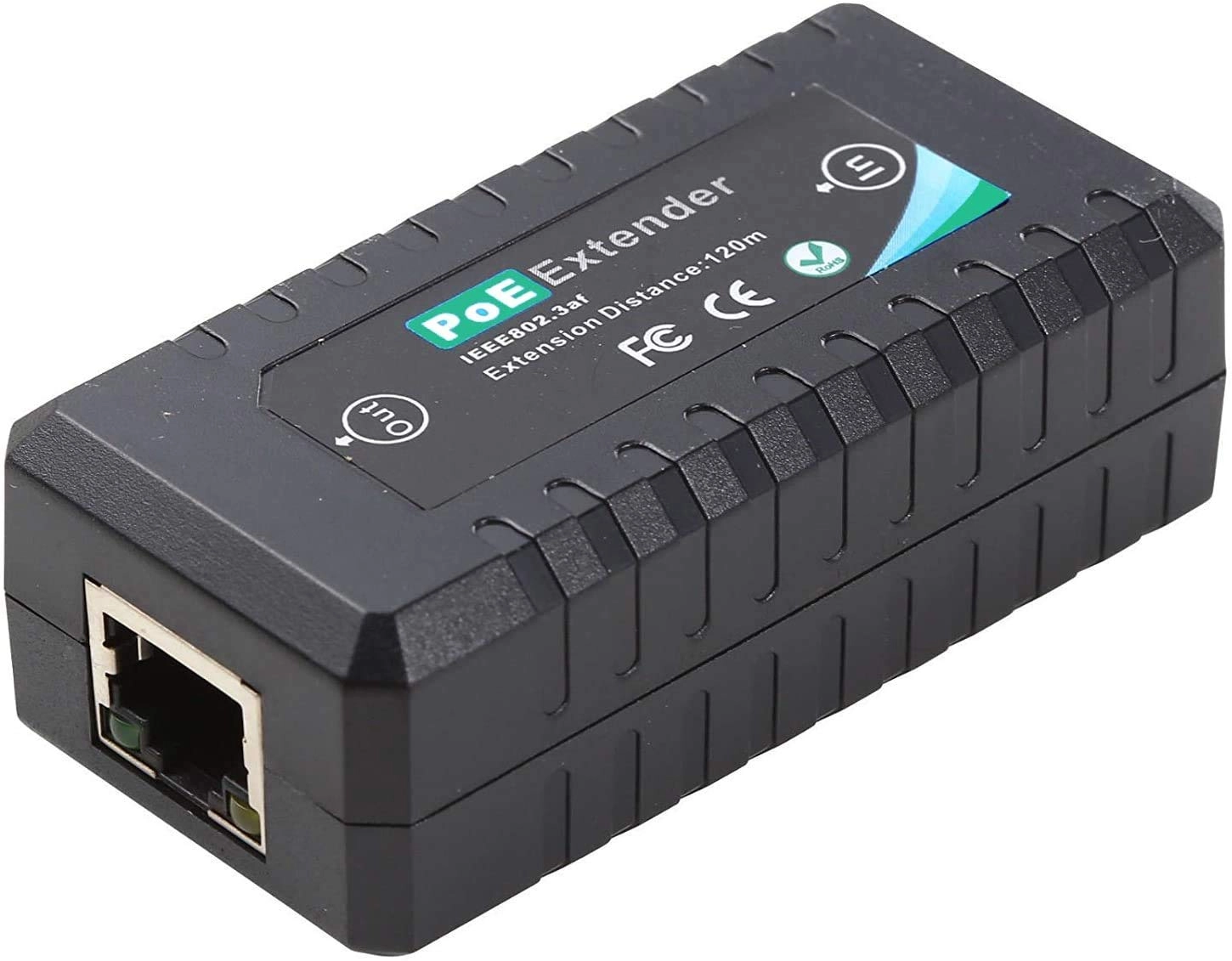 UHPPOTE 1-Port PoE Extender - 12.2W 1 RJ-45 IEEE 802.3af 10/100M