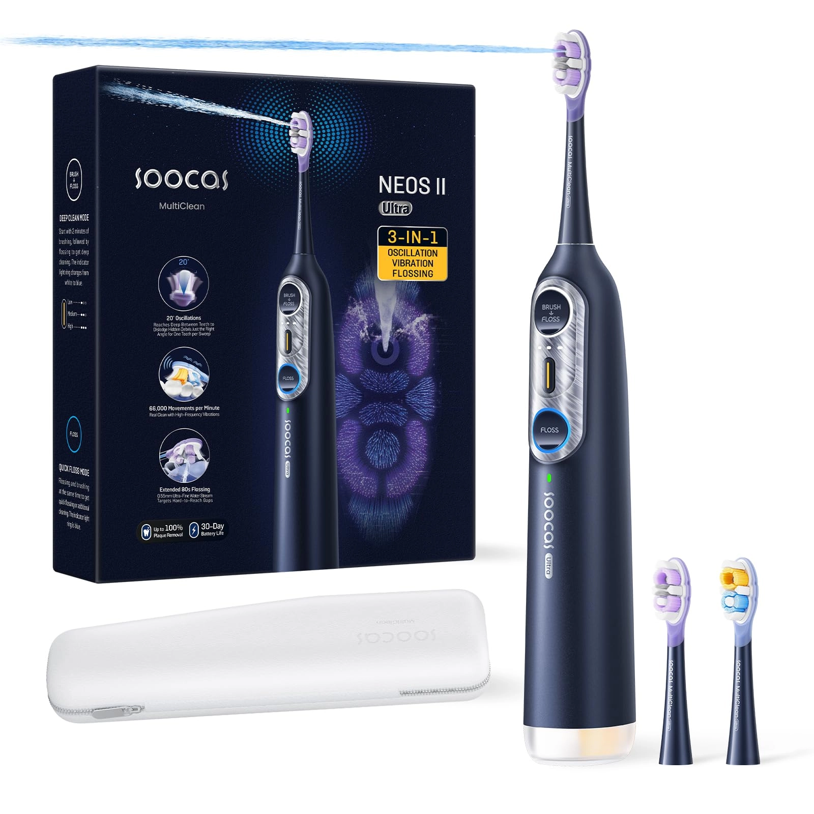 SOOCAS NEOS II - Electric Toothbrush Water Flosser Portable