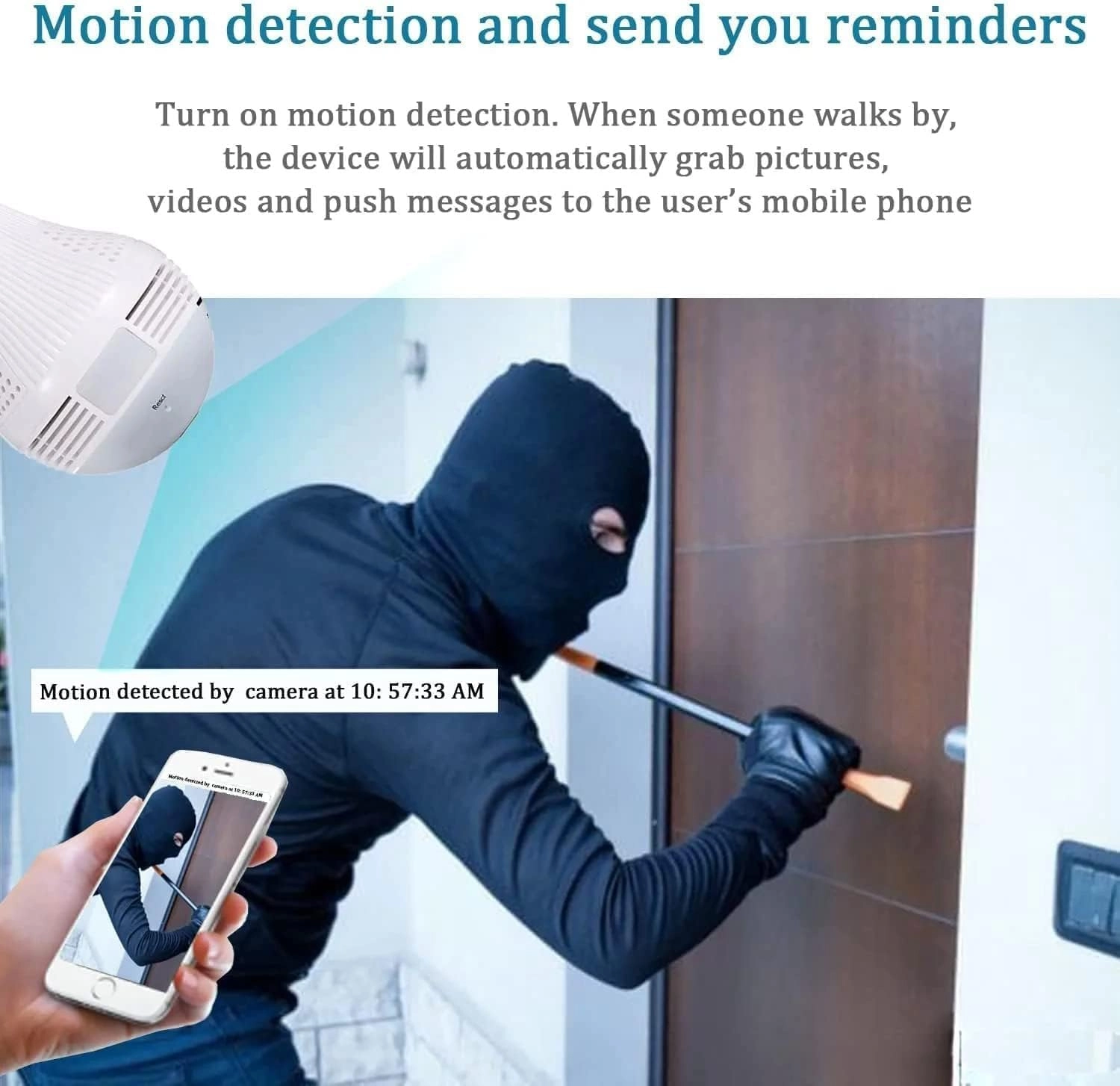 Bulb Light Wireless IP Camera 1080p