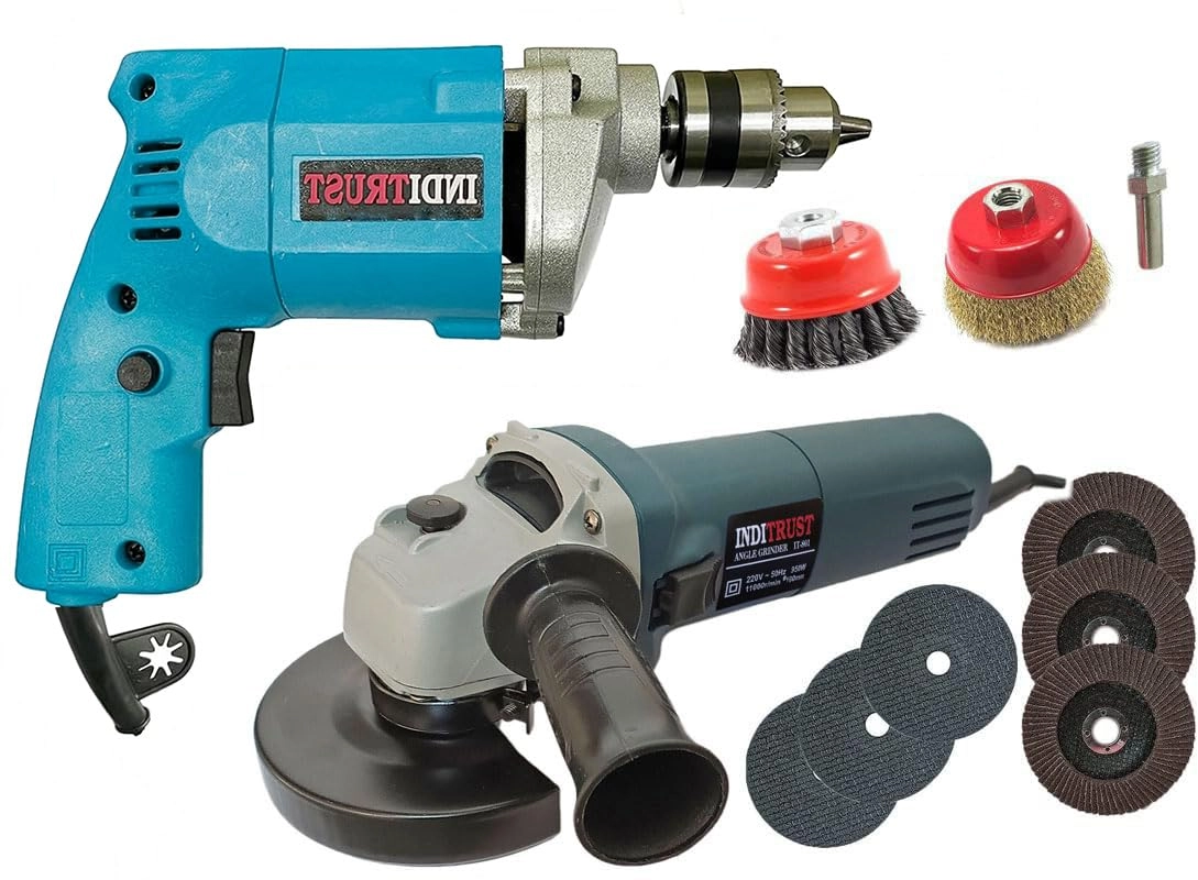 Inditrust 801 angle grinder - 950W 10pc Wheel set