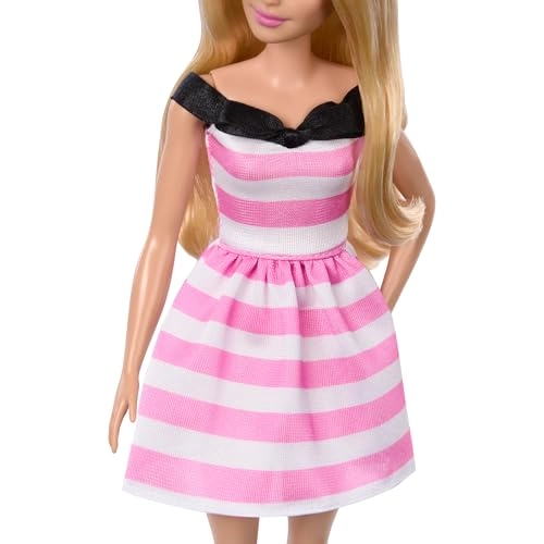 Barbie 65th Anniversary Doll - Pink and White Dress Ages 3+