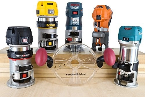 Compact Router Sub-Base - 1-3/16″ (30.2mm) diameter bushings 360° rotational comfort grip handles