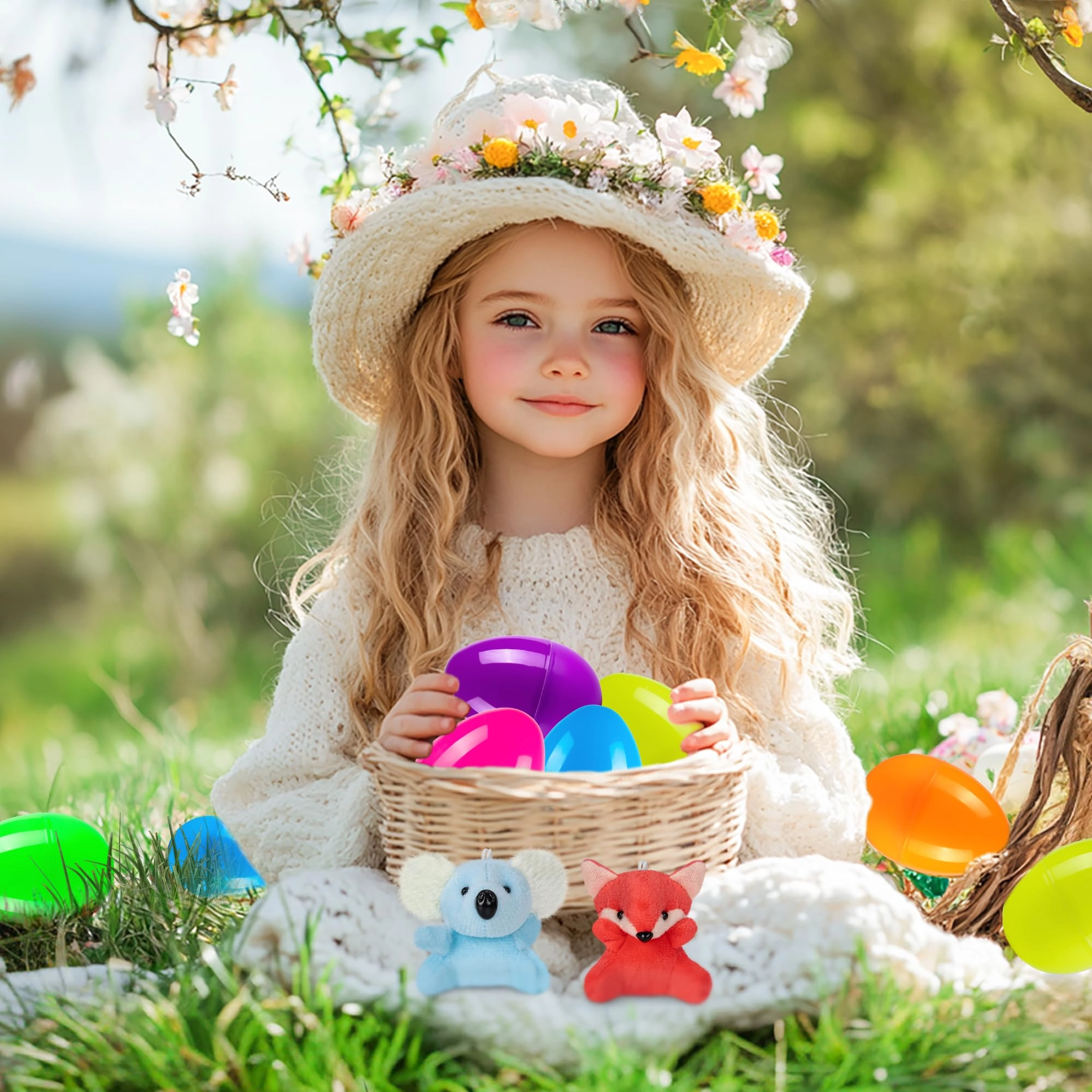 Plastic Easter Eggs with Animal Toys - 36 months+