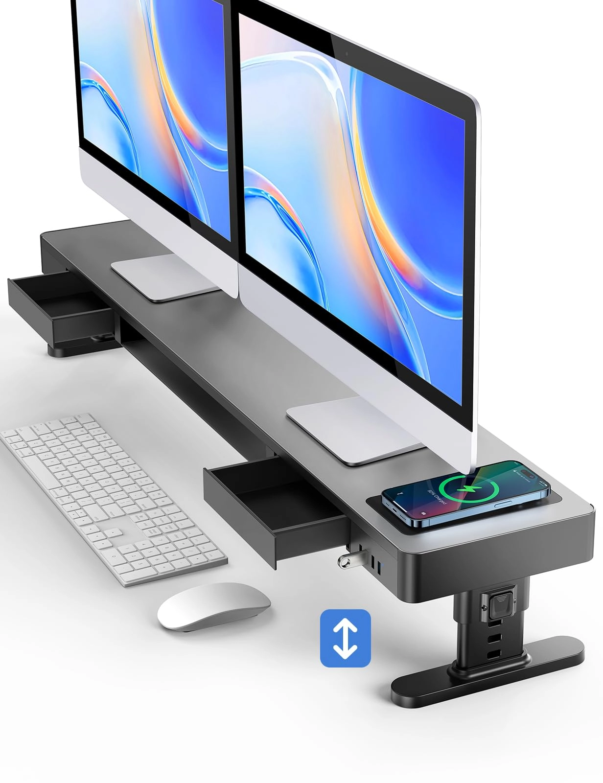 Dual Monitor Stand Riser - 27 inches