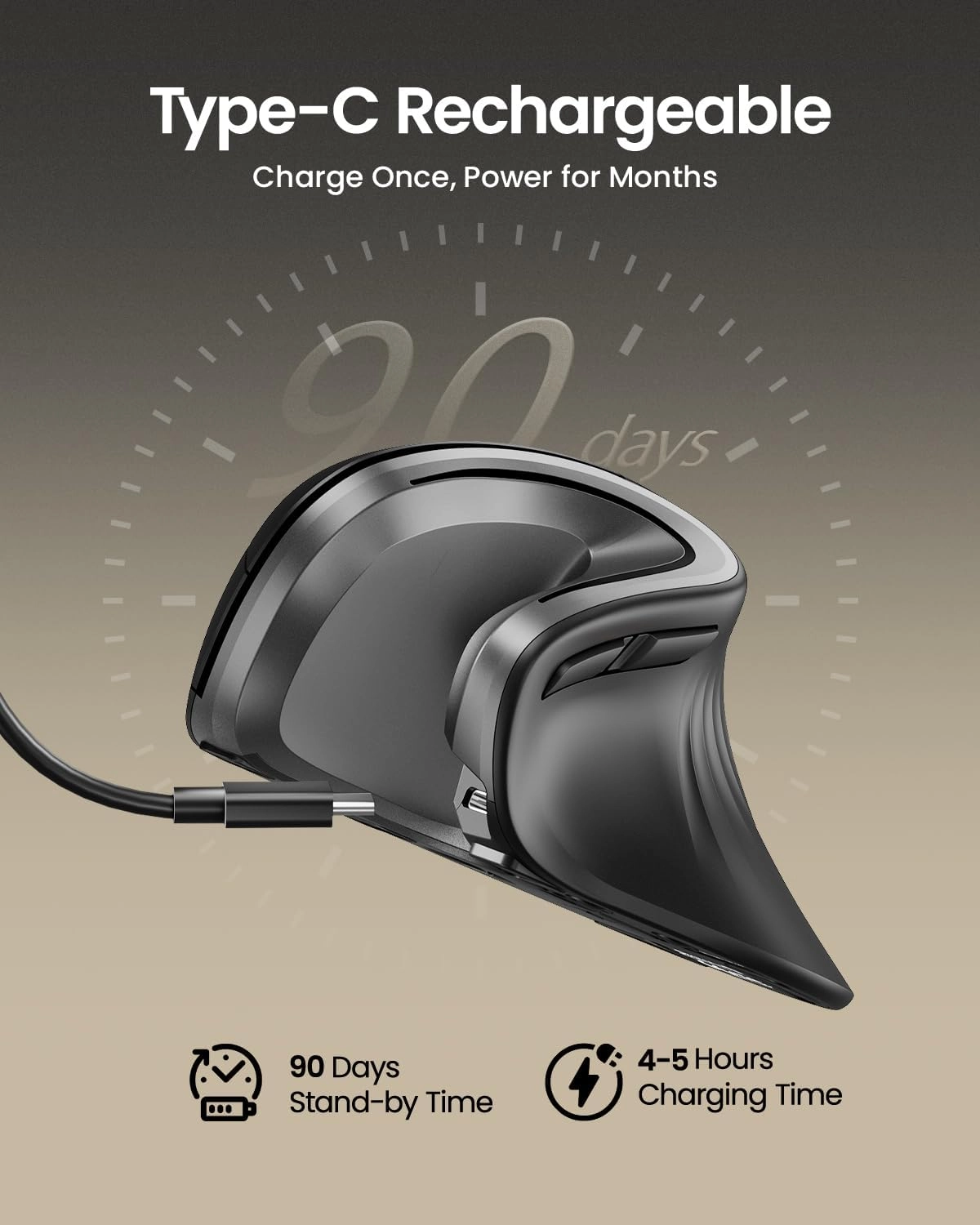 EM11 NL Ergonomic Vertical Mouse - Wireless