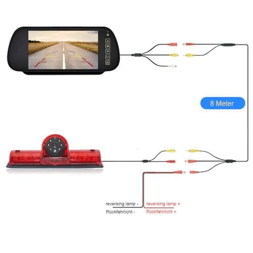 HD Brake Light Reversing Camera - 628x586 pixels