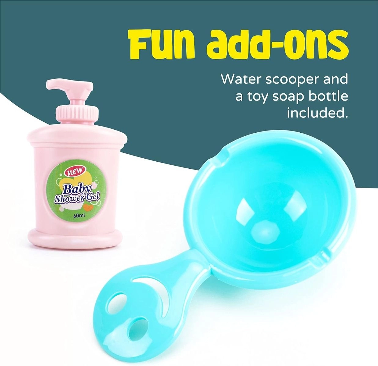 Mini Bath Tub Toy - Yellow 5 Pieces