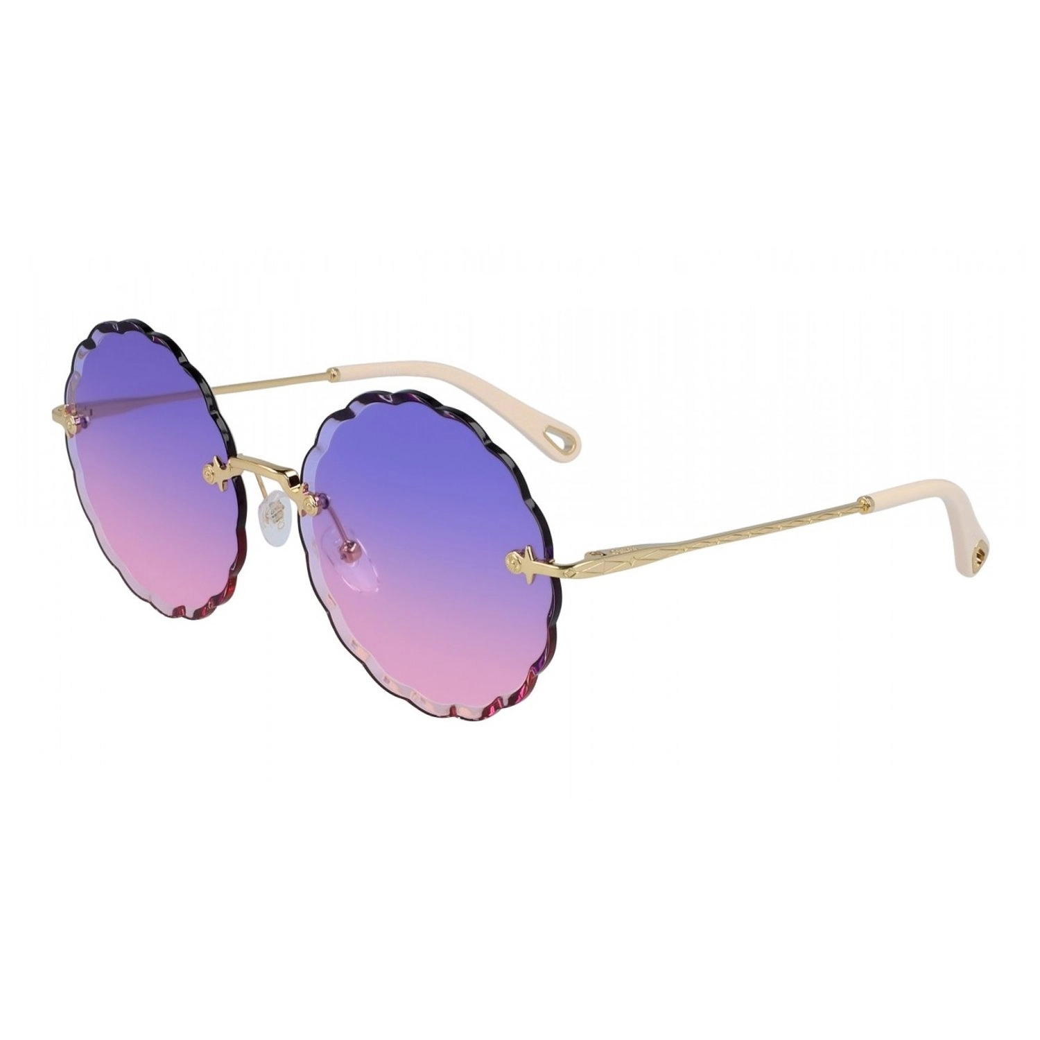 Chloé Round Sunglasses - 60 mm Violet Fuchsia
