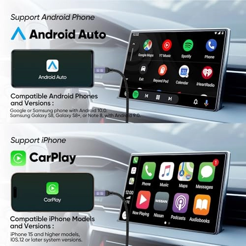 Android Auto Cable 15W USB-A to USB-C 0.9m Braided