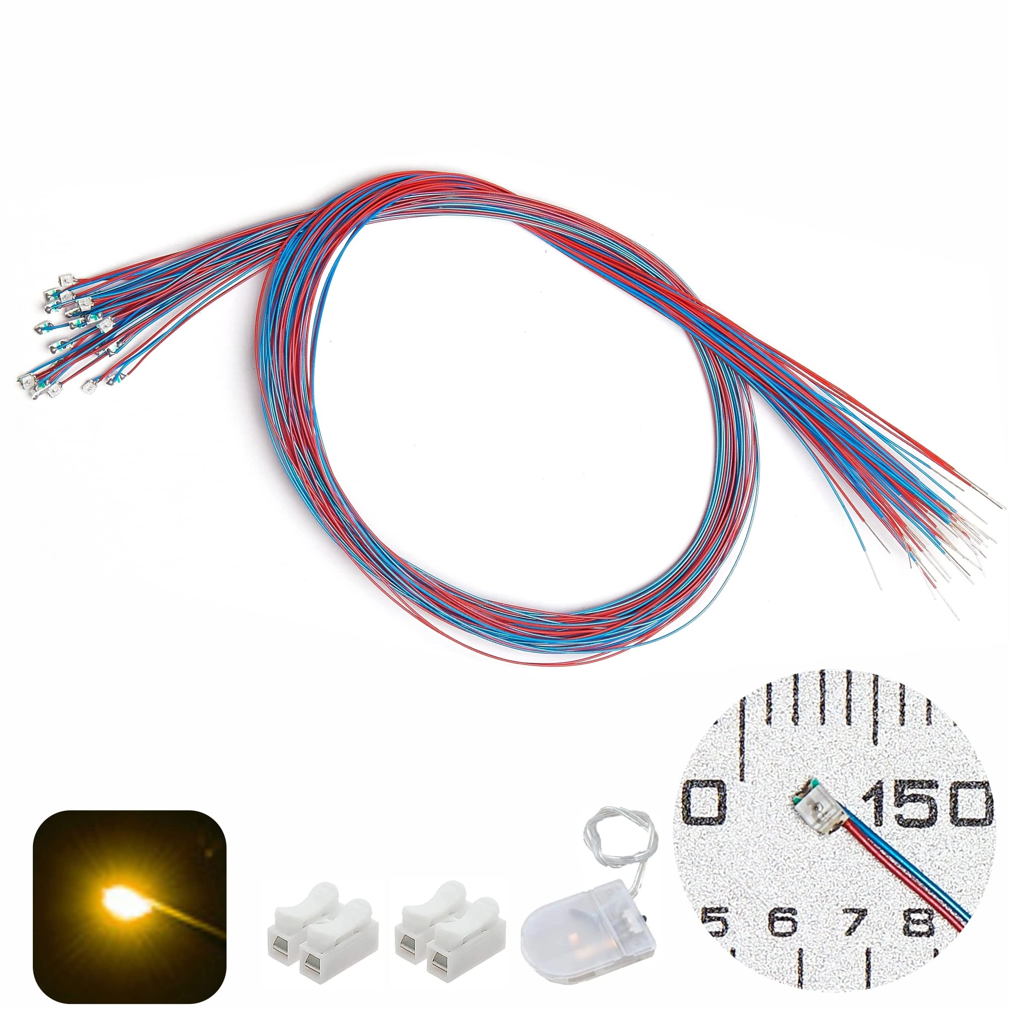 0805 SMD LED - Pre-wired 25 Count Green