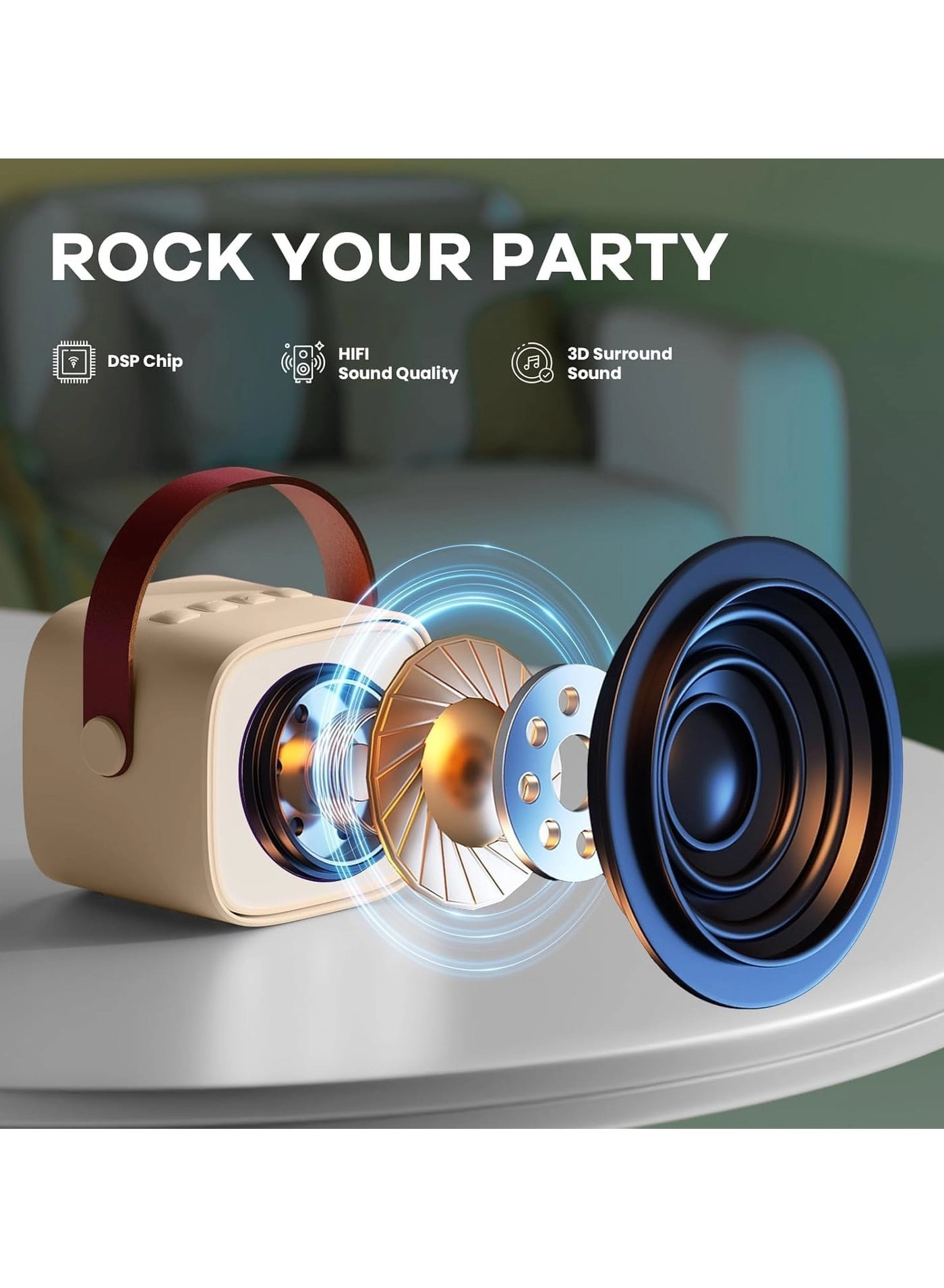 Bluetooth Karaoke Speaker - two wireless microphones