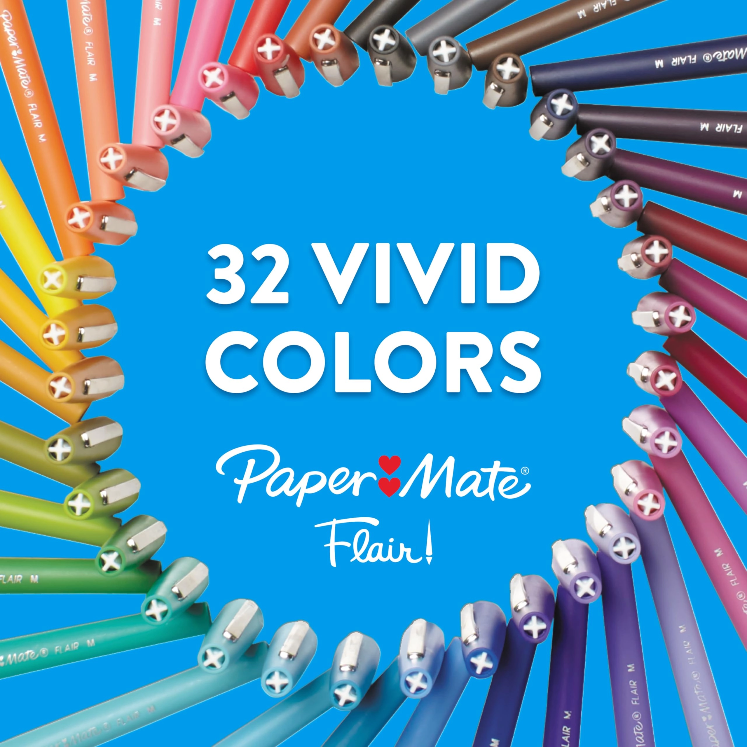 Flair Felt Tip Pens - 24 Assorted 0.7mm