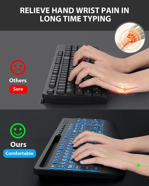Large Print Backlit Keyboard - Standard Wired