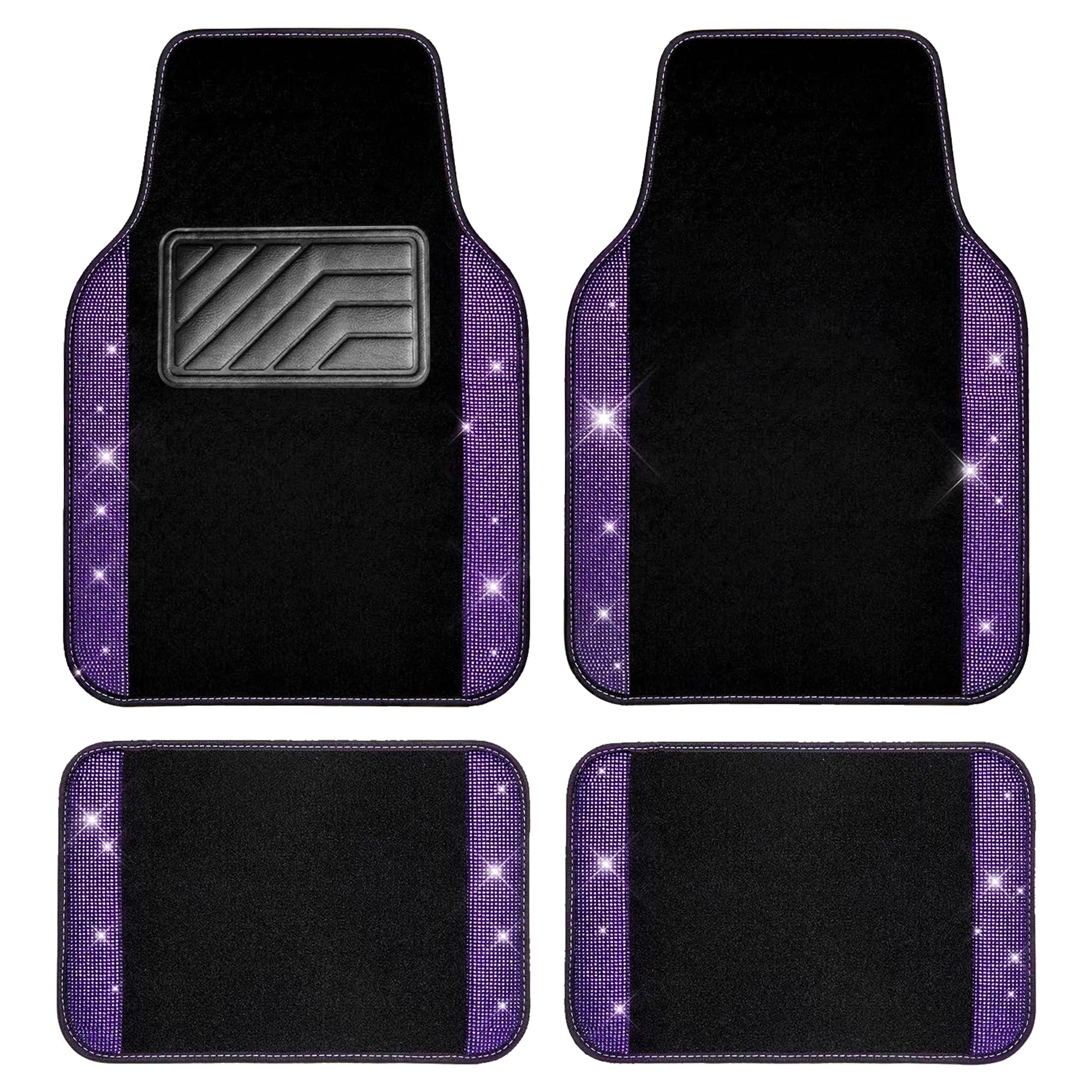 Bling Diamond Car Mats - 4.0 Count Universal Fit
