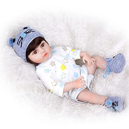 Reborn Baby Doll - 19 Inch Vinyl Yellow Dress Ages 3+