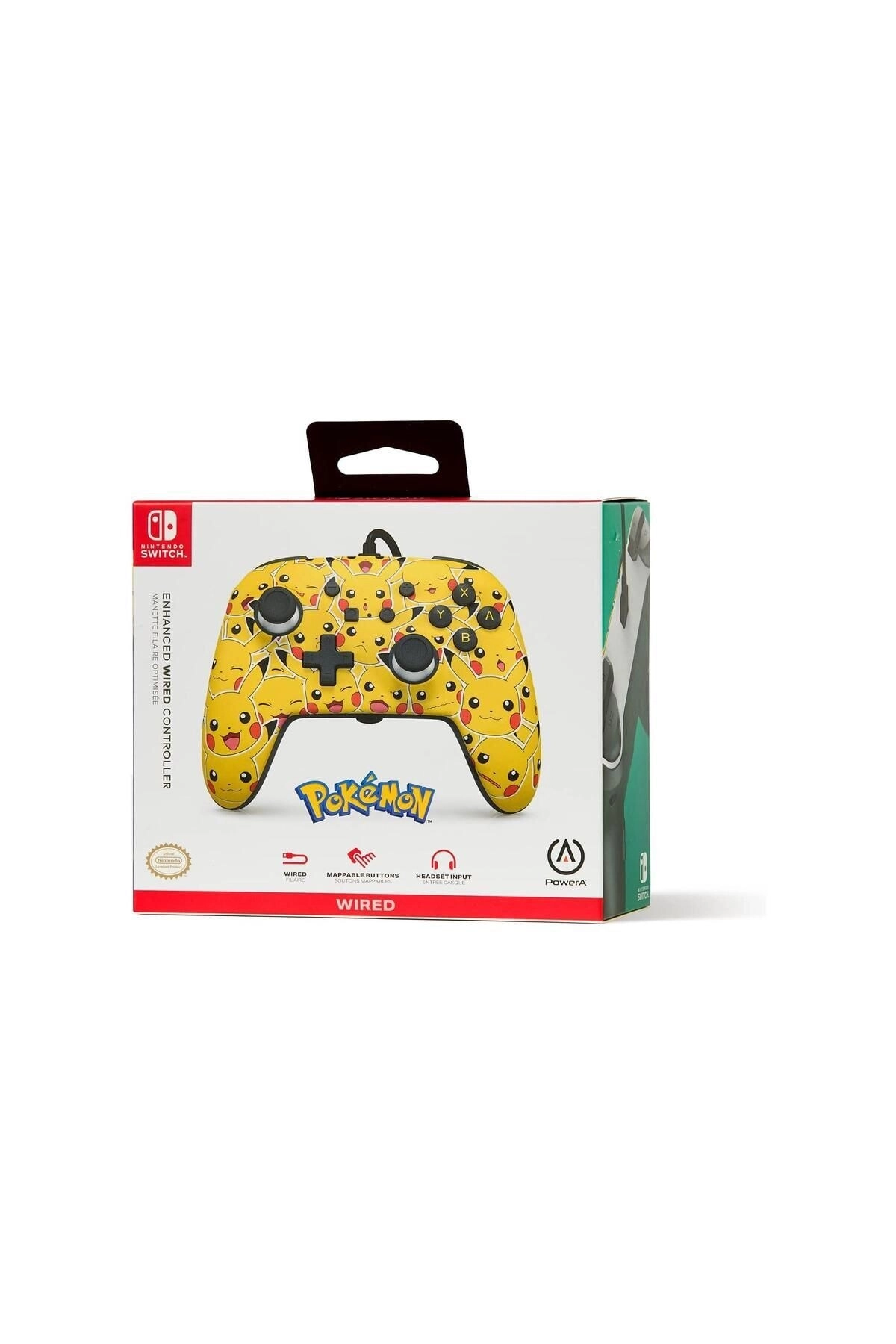 Nintendo Switch Enhanced Wired Controller Pikachu Moods