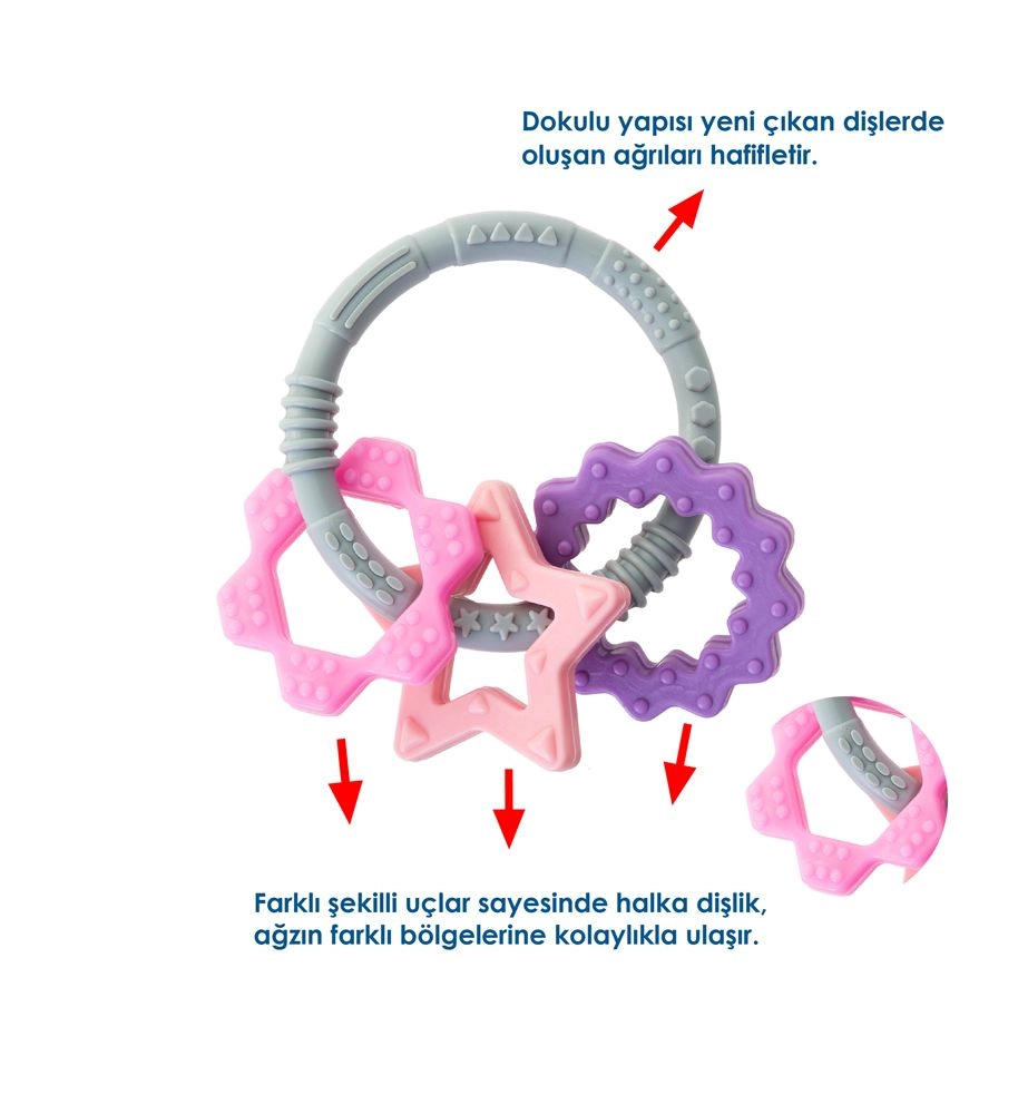 Silicon Ring Teether - 100% food-grade silicone