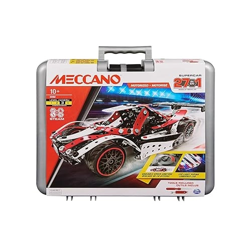 Motorized Supercar STEM Activity Building Kit - 27-in-1 466 pcs