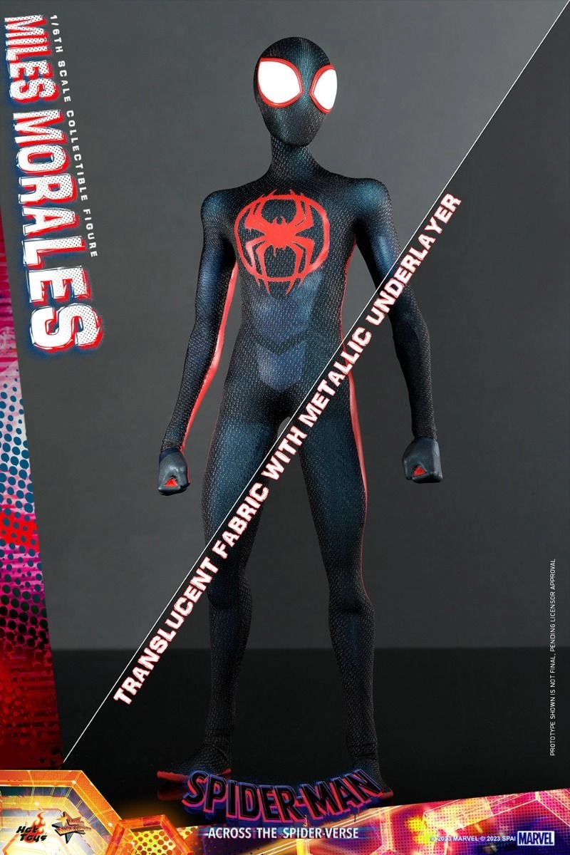 Miles G Morales - Spider-Man: Across the Spider-Verse Sixth Scale Action Figure - LED light-up Prowler gauntlets