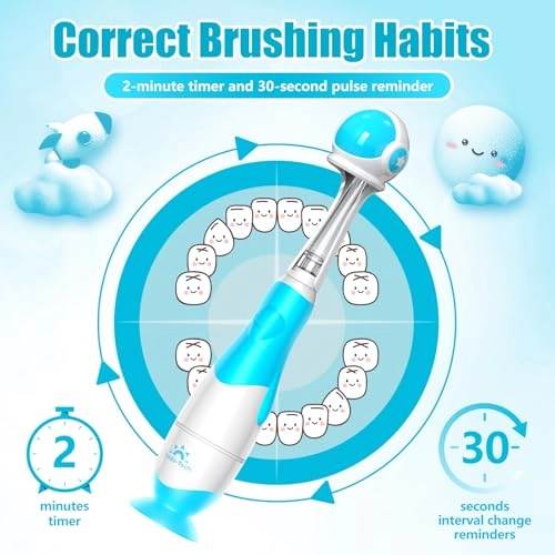 Baby Electric Toothbrush - Blue Astronaut Battery Powered