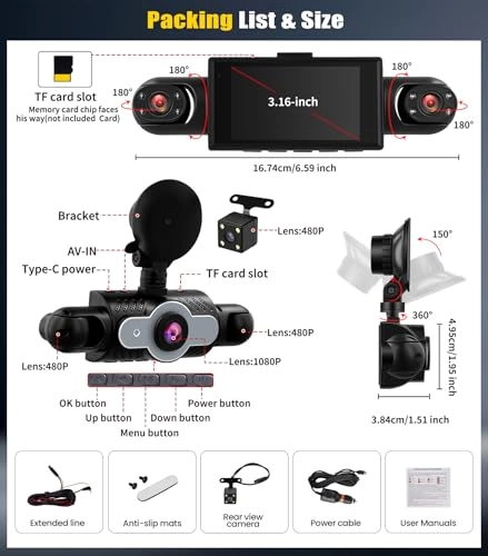 4 Channel Dash Cam - 1080P