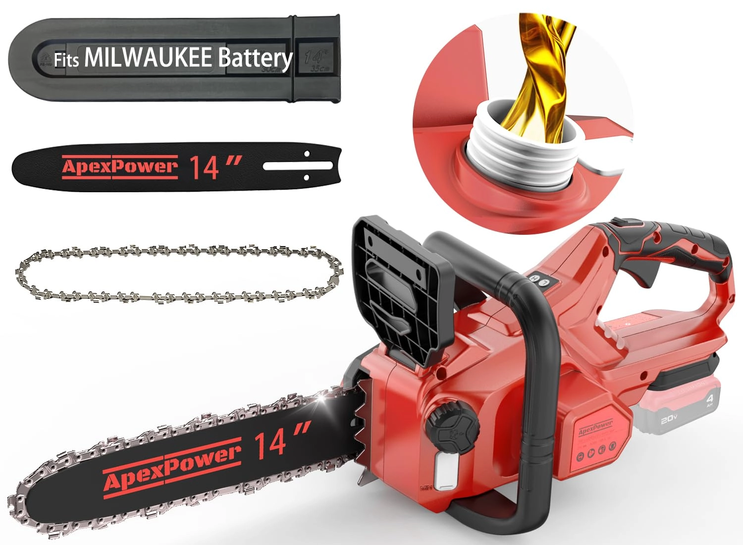 APEXPOWER Cordless Chainsaw - 750 watts