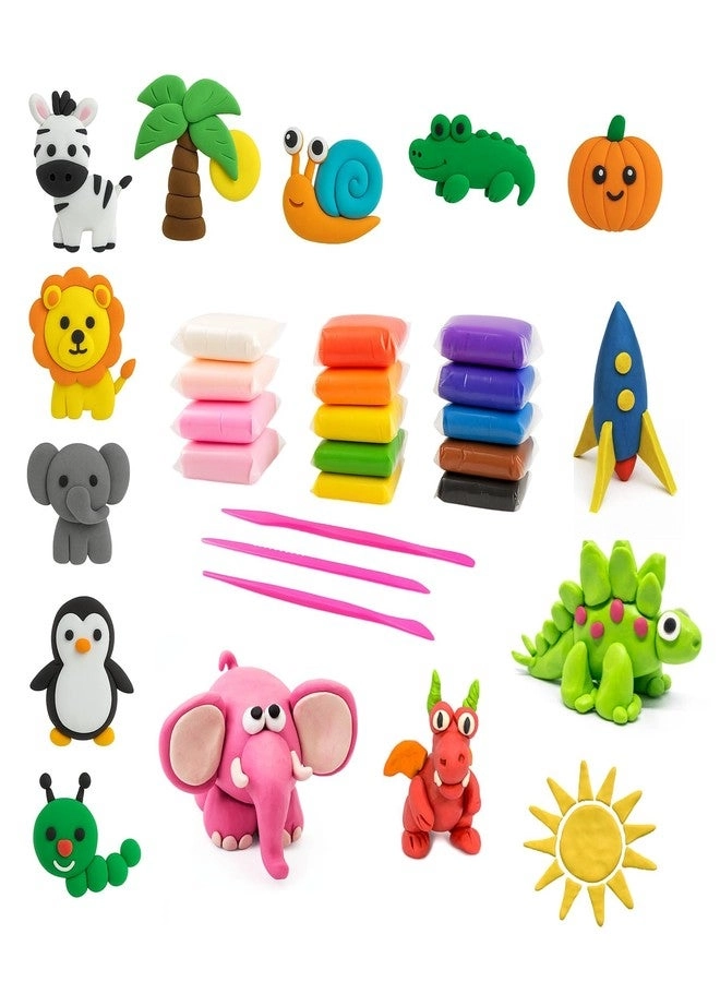 Super Light Air Clay - for Kids with Sculpting Tools 36pcs.